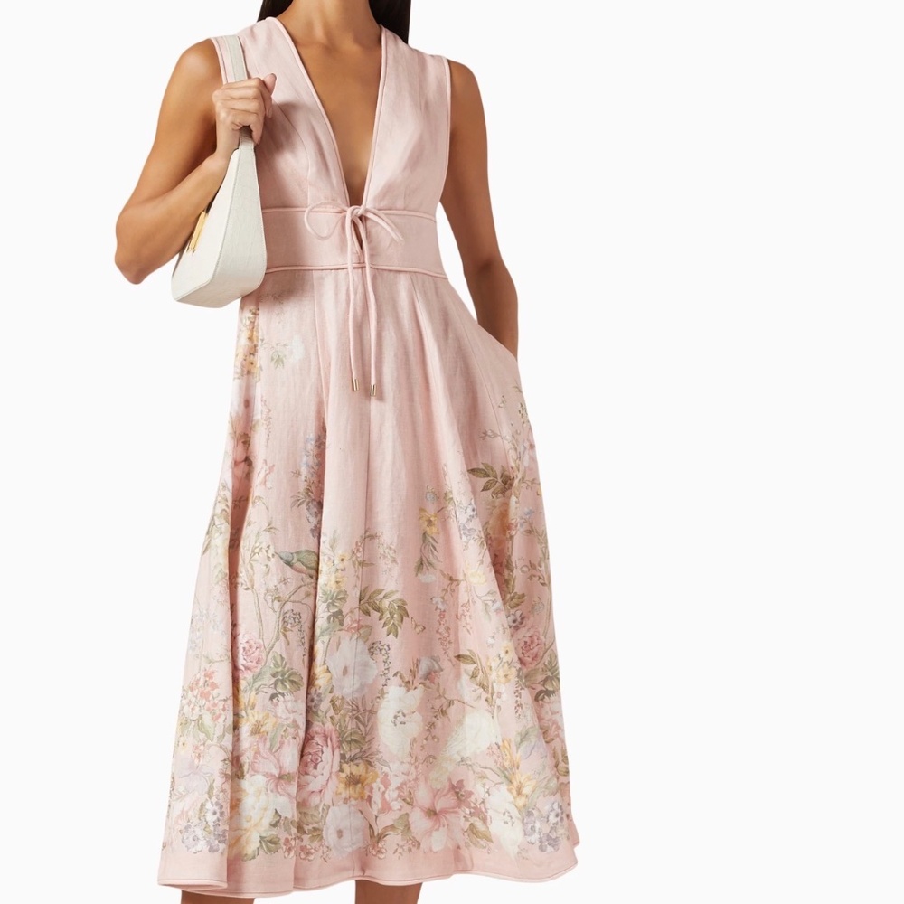 Zimmermann Waverley Dress in Pastel Pink — Size 1 (AU/US 2–4)